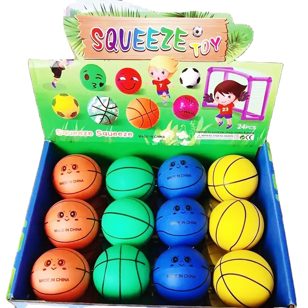 Heißer Verkauf Soft PU Ball Schaum Anti Stress Ball Squeeze Toy Outdoor Training Stress Reliever Spielzeug für Kinder spielen