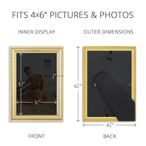 Customized PS 4x6 5x7 <strong>8X10</strong> Gold Photo <strong>Frame</strong> Unbreakable Plastic Family Picture <strong>Frame</strong> for Desk - Product Image 2