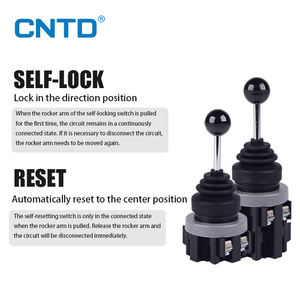 Cntd cmrn 4NO 4NC 30mm Rocker monolever chuyển 4 hướng chuyển đổi joystick điều khiển 5A/10A/15A/30A Max hiện tại 220V/600V - Product Image 4