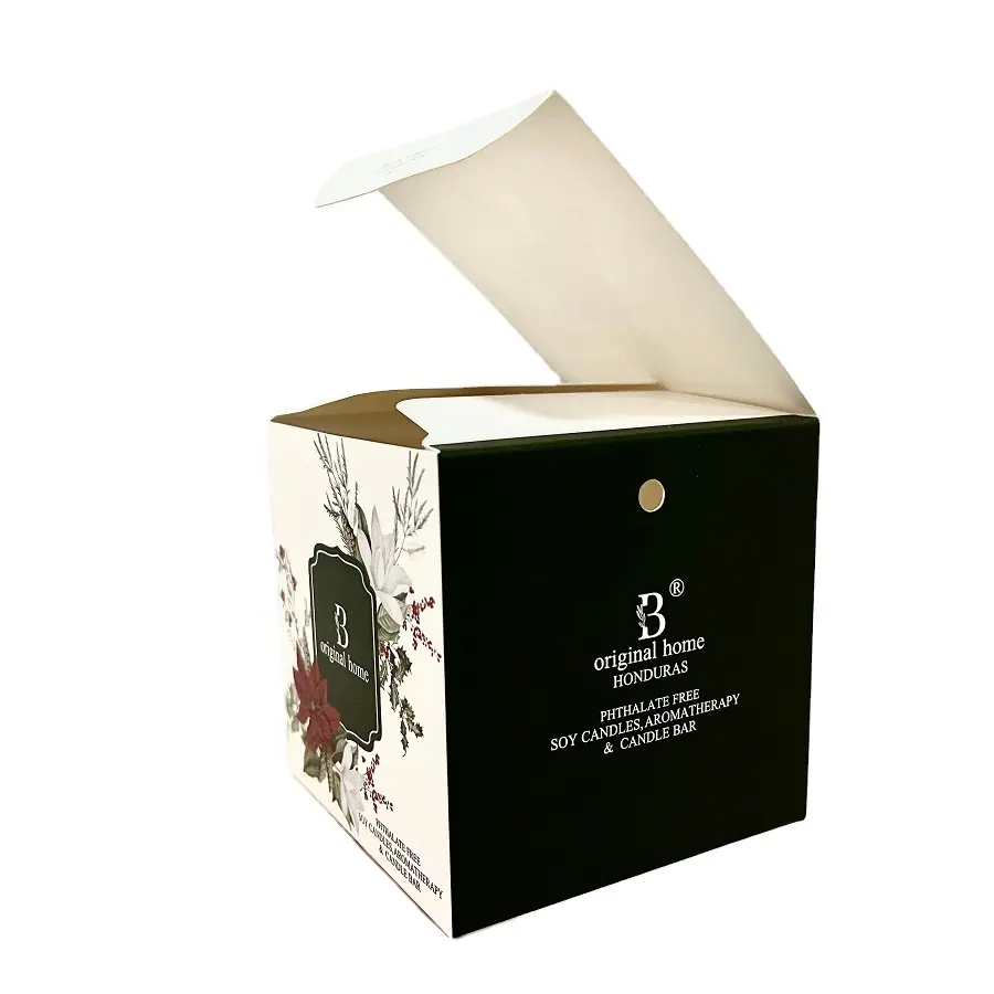 Benutzer definierte umwelt freundliche weiße Papier kerzen verpackung Luxus benutzer definierte Kerzen box mit Logo