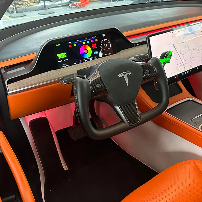 Panel de salpicadero digital Lcd para coche, panel de instrumentos para Tesla Model y Model 3