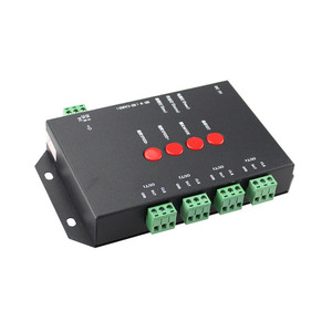 Controlador de píxeles de iluminación led para tira de luz rgb, controlador de píxeles programable con tarjeta sd, AC220v dc5v dc12v ws2811 t8000 - Product Image 6