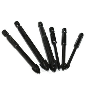 十字四刀片合金钻头多功能壁金属钻孔三角玻璃钻头组 - Product Image 2