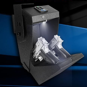 Đôi Handgun trường hợp an toàn cho hai Handgun hộp cho Bàn đầu giường sinh trắc học/Bàn phím/<span class=keywords><strong>Key</strong></span> truy cập, chế độ im lặng teel lưu trữ an toàn hộp - Product Image 2