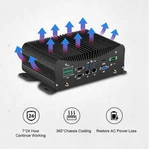 2 LAN POE Port Vehicle <strong>X86</strong> BOX PC I7 10610U I5 10210U Industrial <strong>Embedded</strong> <strong>Computer</strong> Fanless Industrial Box <strong>Computer</strong> - Product Image 3