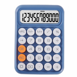 Оптовая продажа, 12-значный калькулятор с механической клавиатурой, материал ABS, большие кнопки, красочный офисный инструмент для экзамена студентов с питанием от батареи - Product Image 1