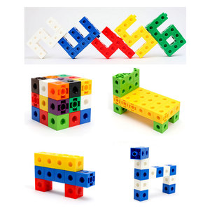 Erken eğitim oyuncak sayma küpleri yapış blokları öğretim matematik manipülatif matematik bağlama küp 100 adet matematik - Product Image 6