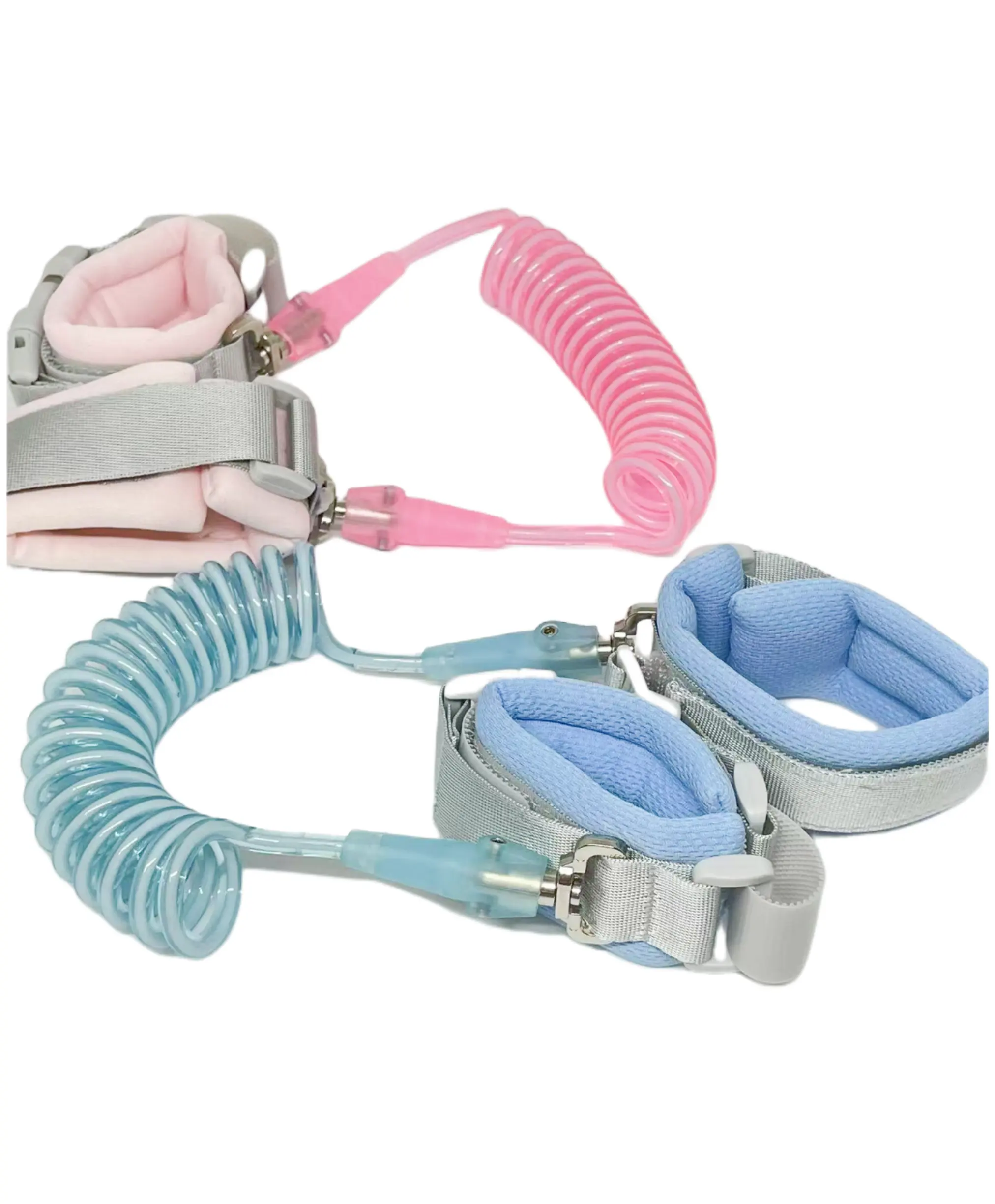 Braccialetti di sicurezza per bambini in TPU con chiave bianca di dimensioni personalizzate da 1.5m con cinturino smarrito al guinzaglio da polso per bambini disponibile in più colori