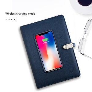 Agenda de regalo OEM cuaderno con unidad flash A5 pu cuero banco de energía carga calculadora portátil planificador diario cuaderno - Product Image 1