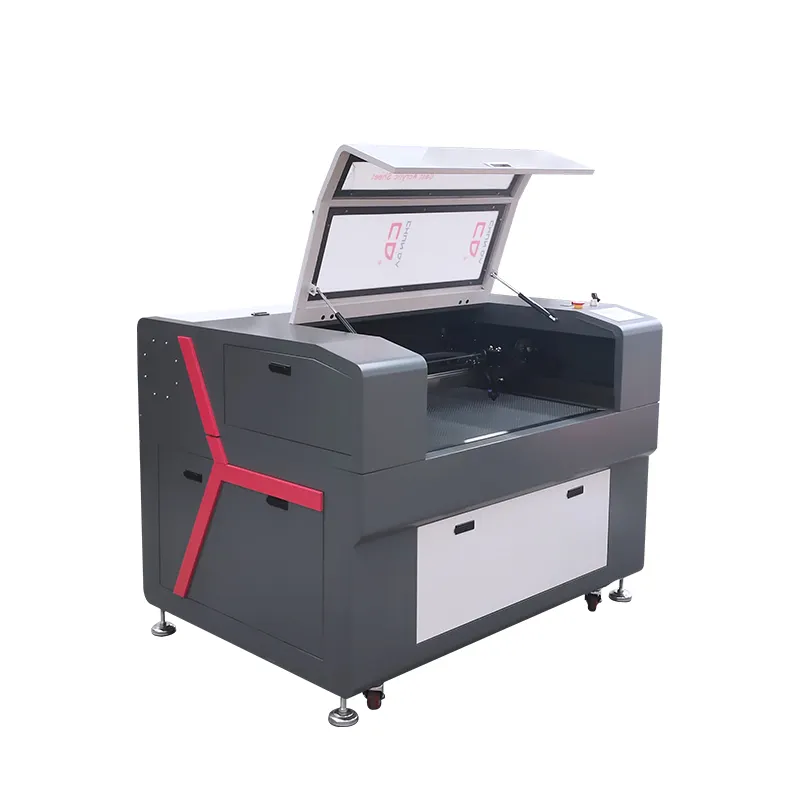 CNC 60 × 90 cm co2 Laserschnittmaschine Aluminium-Laserdrucker 4060 3d-Foto-Kristall-Minifaser-Laser-Gravurmaschinen für Holz