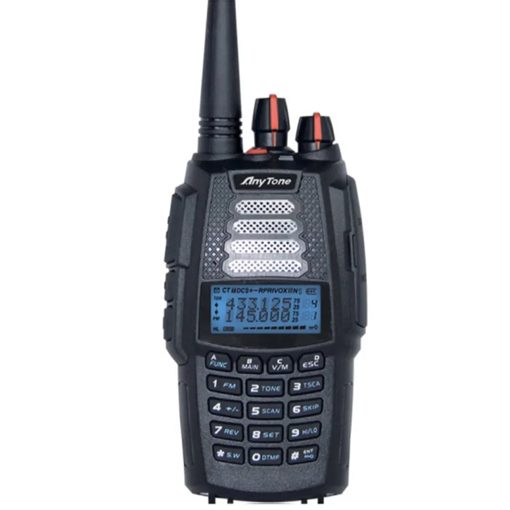 AT-398UV ANYTONE taşınabilir yüksek güç Dual Band telsiz kolu radyo Walkie Talkie 5W 200CH iki yönlü radyo