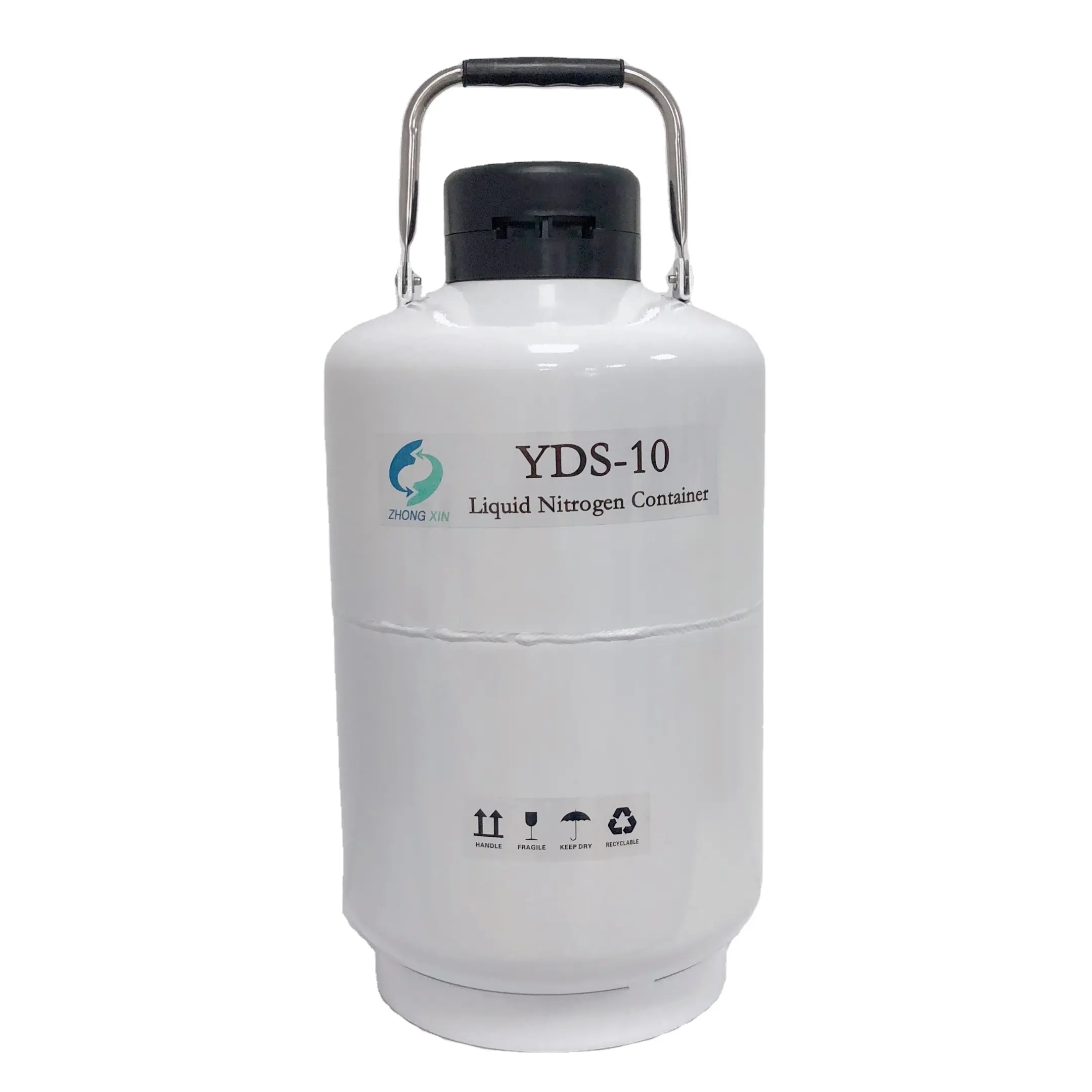 10L 액체 질소 탈수 극저온 용기 YDS 10 리터 정액 액체 질소 탱크