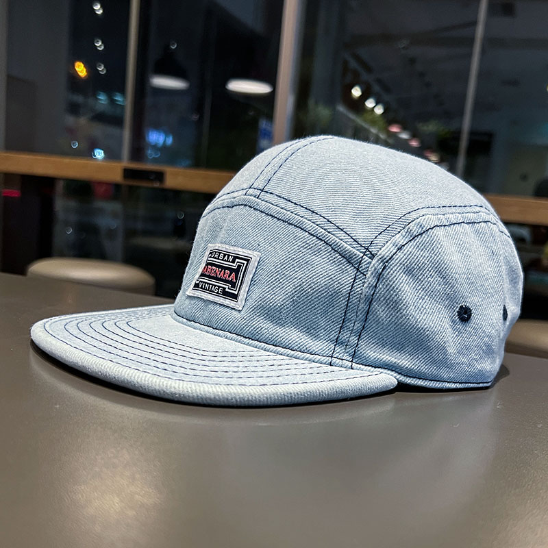 Light blue/flat brim cowboy hat