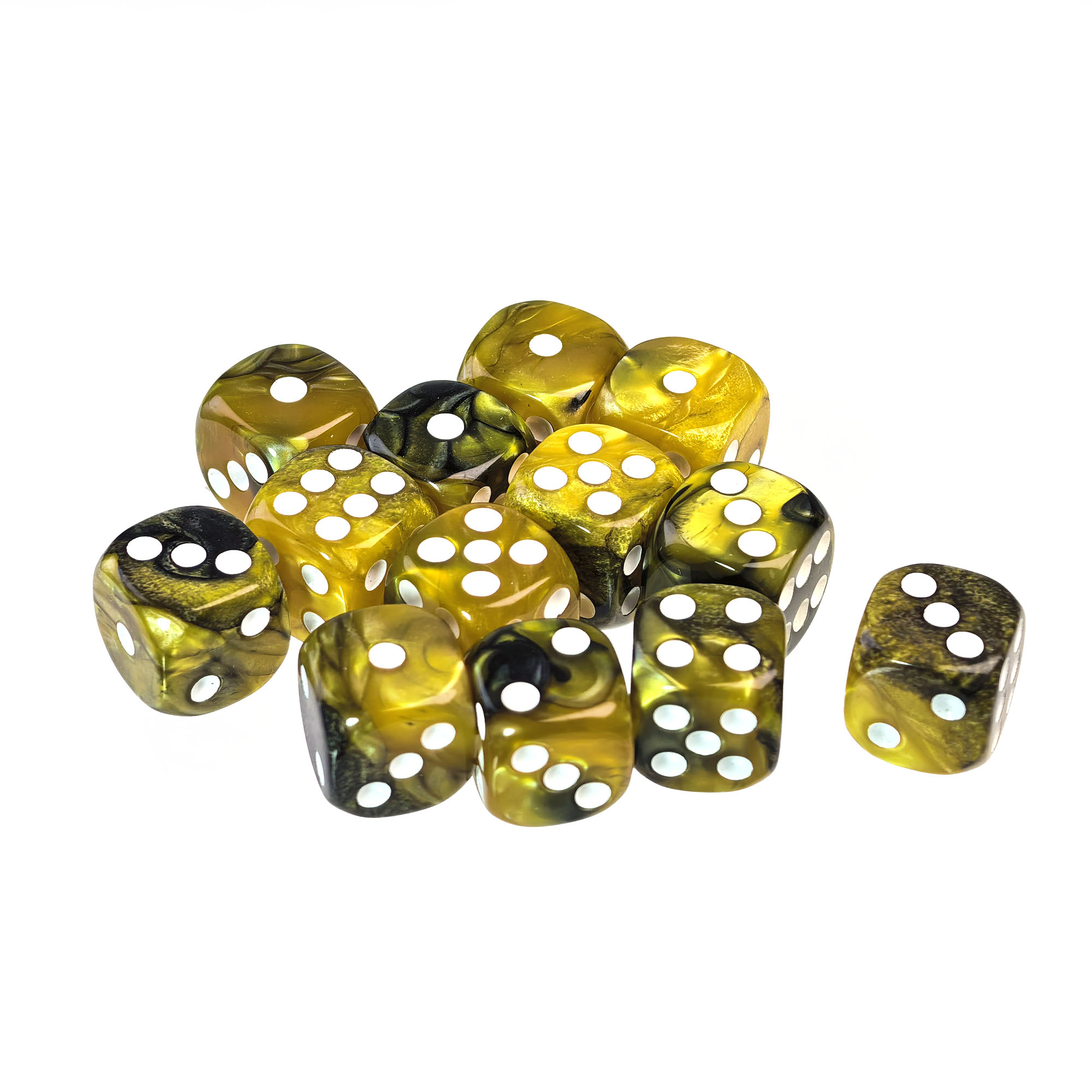 Black yellow / white pips