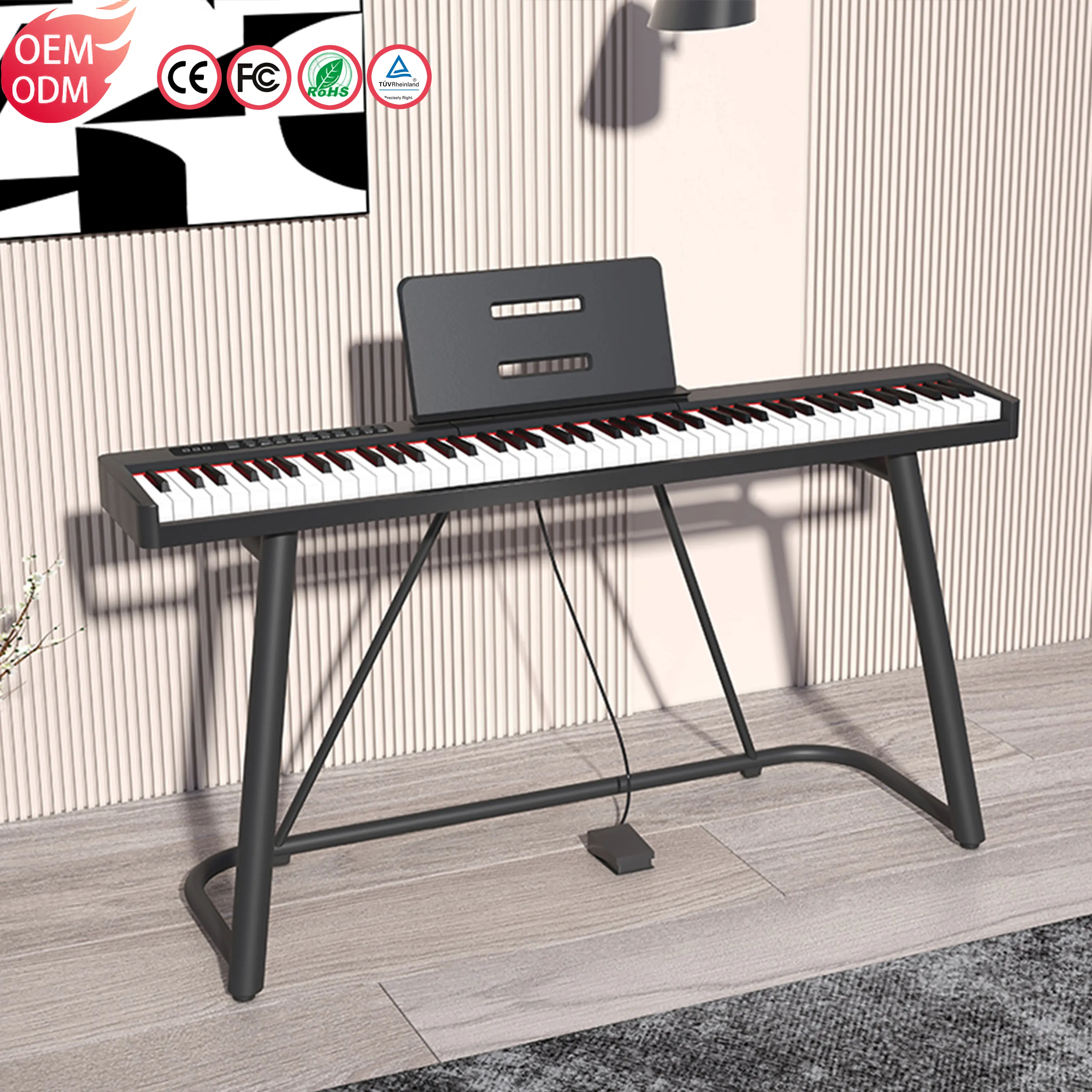 KIMFBAY clavier de musique piano numérique 88 touches clavier de piano piano professionnel