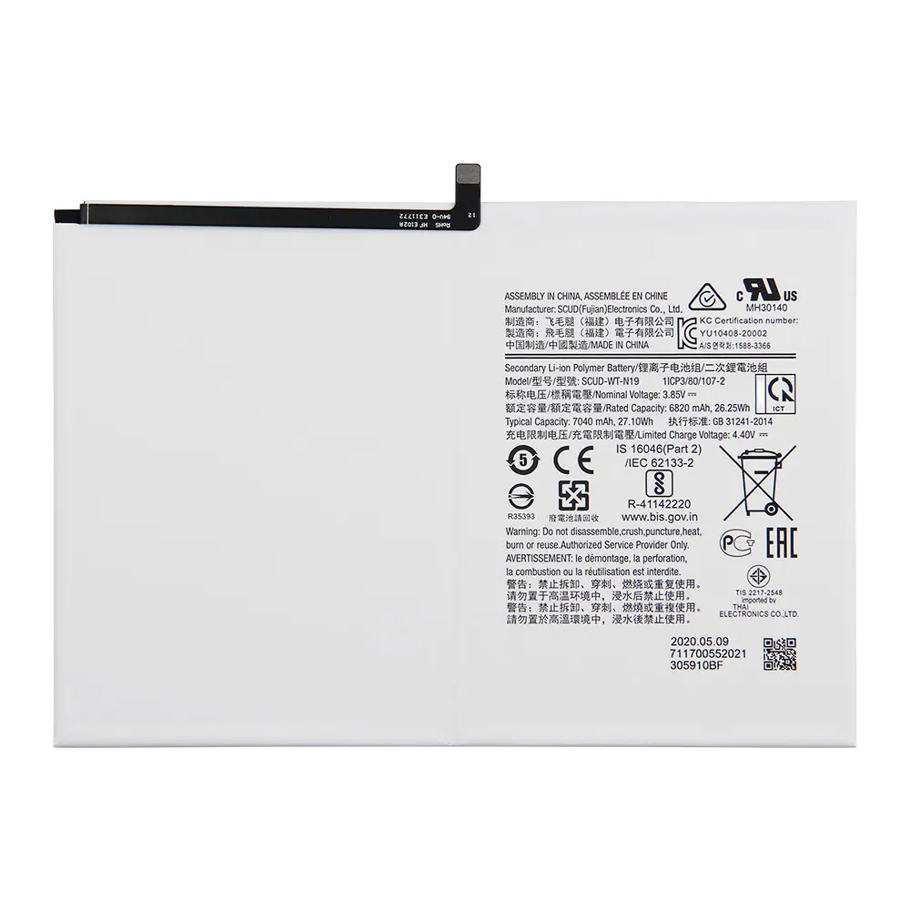 SCUD-WT-N19 Para Samsung Galaxy Tab A7 T500 T505C Tablet Bateria 7040mAh