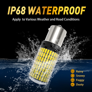 จีนโรงงาน 12V P21W/5W สีเหลืองด้านหลังรถ 1156 1157 Ba15s P21w เบรคย้อนกลับกระพริบหลอดไฟ LED สัญญาณไฟเลี้ยว - Product Image 5