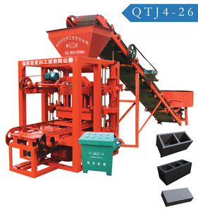 High Quality <strong>QTJ4</strong>-26D Concrete Cement <strong>Block</strong> &amp; Mortar Brick Making <strong>Machine</strong> Engine Core Component Manufactured China