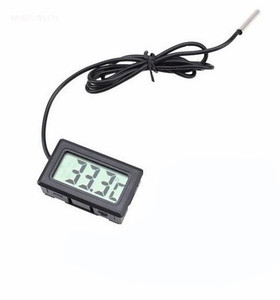 Termômetro-50 a 110 Termômetro Digital Mini <span class=keywords><strong>Display</strong></span> <span class=keywords><strong>LCD</strong></span> Medidor de Geladeiras Freezers Refrigeradores Chillers Aquário Mini Instr 1M Sonda