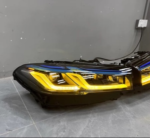 Altın göz mavi kaş LED farlar ile BMW 5 serisi (G30, G38) 18-23 modelleri için uygundur - Product Image 3
