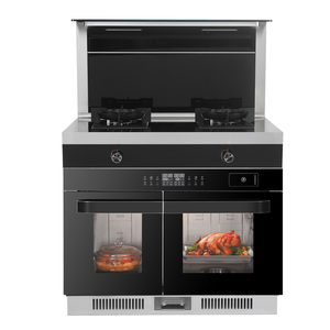 家用厨房4合1电磁炉多功能燃气灶 + 抽油烟机 + 单蒸汽单烤箱 - Product Image 1