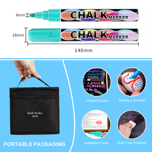 Đầy Màu sắc xóa được đánh dấu bút tùy chỉnh đánh dấu nghệ thuật khô xóa đánh dấu bút chất lỏng phấn đánh dấu cho cửa sổ kính Bảng menu - Product Image 4