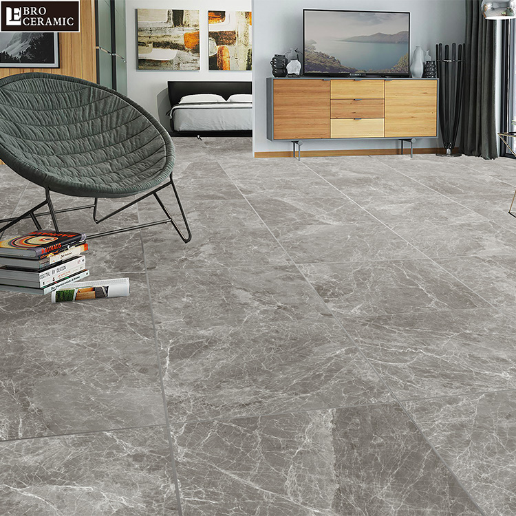 Italy design rustic porcelain tiles 600x600 grey marble stone look matt surface floor tiles porcelain 600x1200