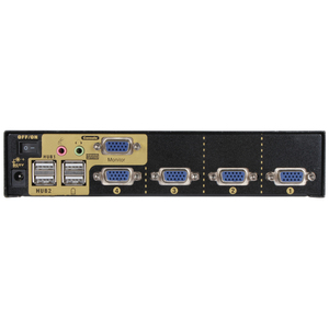 VCOMデスクトップコンピュータKVM VGAスイッチ4コンピュータ1モニターHotkey Irリモコン付き - Product Image 5