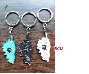 Custom Metal Souvenir Corse Corsica <strong>Shape</strong> Map <strong>Key</strong> Chain <strong>Key</strong> Ring Keychain - Product Image 3