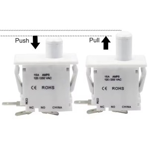 Pulsante Cherry 16A Pul-Push 3pin interruttore della porta tirare fuori per bloccare Cheat Selflocking funzione interruttore della porta - Product Image 5