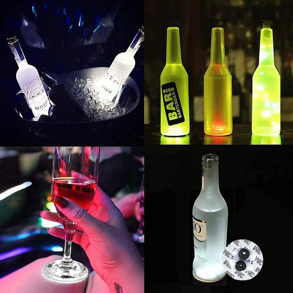 Grosir Led Tatakan Gelas Minum Botol Cahaya Bersinar Dalam Gelap Led Coaster