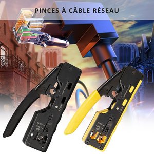 ชุดเครื่องมือย้ำ RJ45 CAT6พร้อมวงล้อชุดเครื่องมือ CAT5E CAT7 EZ - Product Image 6
