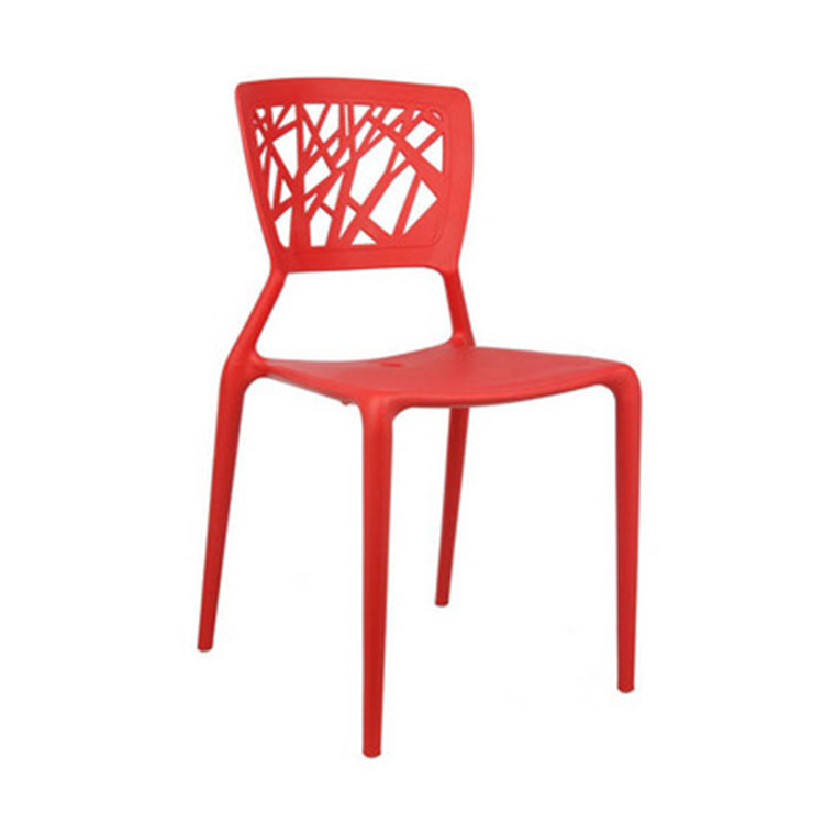 Chaise de restaurant bistro petite en plastique rouge