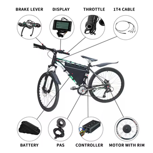 強力なパワー75km/h 3000w 72vブラシレスハブモーターEbike変換キットトライアングルバッテリー付き (オプション) - Product Image 2