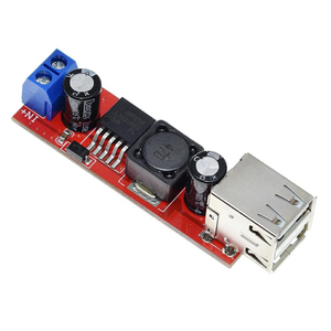 Módulo convertidor de carga USB doble para cargador de vehículo, convertidor de DC-DC de CC de 6V-40V a 5V, 3A, LM2596, USB Dual de 9V / 12V / 24V / 36V - Product Image 2