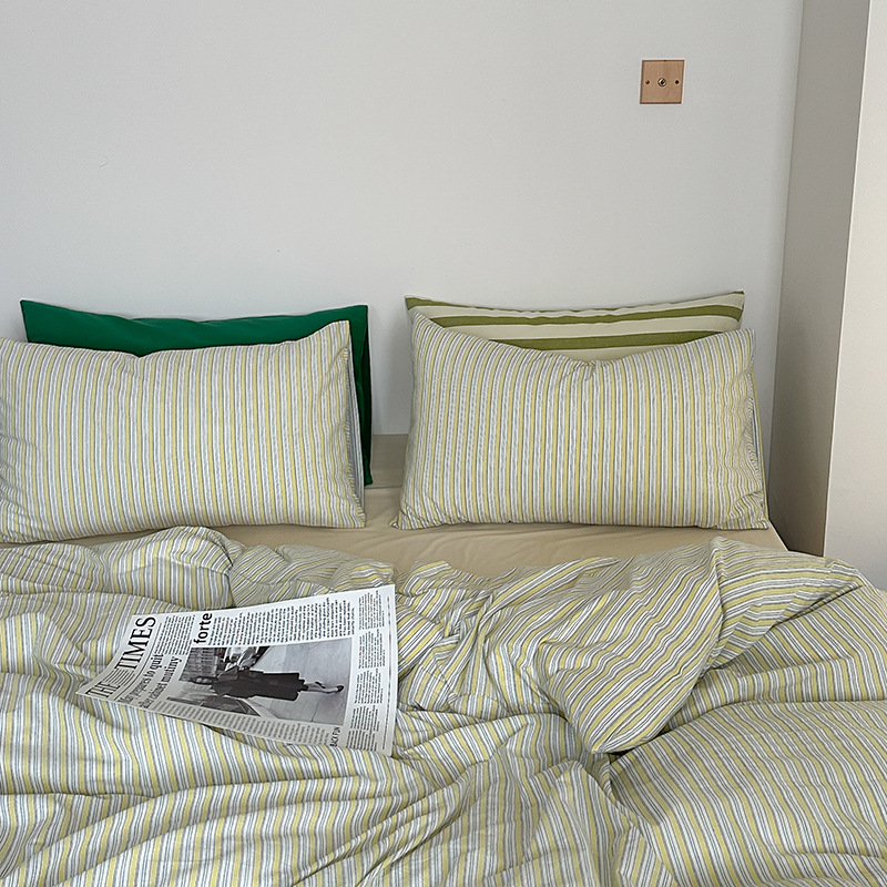 French yellow strip (pillowcase stripe)