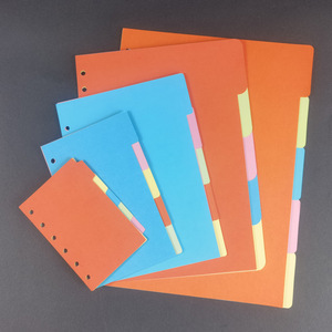 Pestañas de papel personalizadas A4 A5 B5, hoja divisoria de pestañas de color, tarjetas de índice en blanco para cuaderno