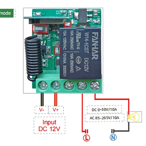 1CH TuyaWifiスマートライトスイッチリレー433mhzモジュールワイヤレスリモコンホームタイマー12Vサーキットブレーカー - Product Image 1