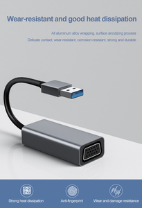 Ventas al por mayor USB3.0 a VGA Adaptador USB a VGA 1080P/60 @ Hz Hub Converter Soporte Modo de extensión Salida de video y audio para computadora portátil