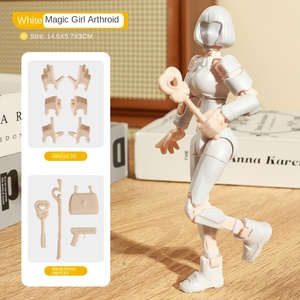 New Multi-Joint Movable Figure Robot Model DIY Assembled <strong>Toy</strong> Ornaments Hand-Held Magic Girl Made Plastic Frozen - Product Image 5