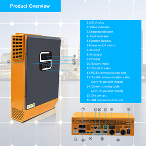 PowMr工厂5KW 5KVA MPPT 80A 500VDC光伏输入220VAC 48v带/无并联功能5000瓦混合太阳能逆变器 - Product Image 4
