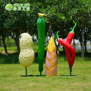 Cuộc sống ngoài trời Kích thước sợi thủy tinh nhựa rau Tượng điêu khắc cho vườn trang trại cảnh quan trung tâm mua sắm phim hoạt hình đồ trang trí nội thất - Product Image 2