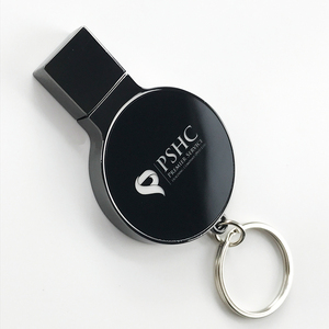 定制标志u盘，带发光圆形记忆棒8gb 16gb 32gb pendrive u盘2.0金属旋转水晶u盘