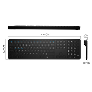カスタムフルサイズ多言語tastaturドイツ語スウェーデン語キーボードロシア語Bluetoothキーボードコンピューターアラビア語キーボードPC用 - Product Image 2