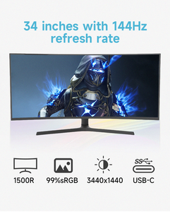 31.5 Inch Super Wide 165 Hz 2K Curved <strong>LCD</strong> <strong>Monitor</strong> <strong>with</strong> LED Backlight <strong>Built</strong>-<strong>in</strong> Speaker PC Gaming Used Desktop <strong>Computer</strong>