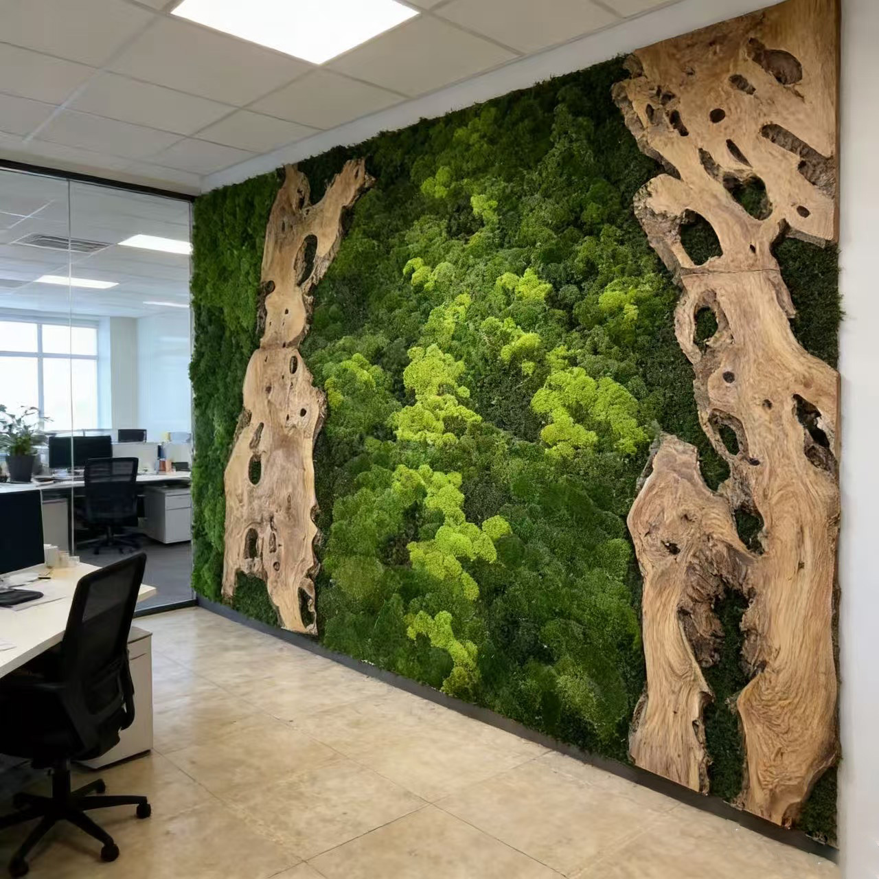 Preserved Moss Panel