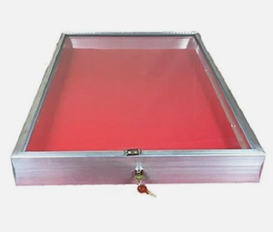 Handmade tái sử dụng nhôm hiển thị trường hợp 24x18x3 Súng Đen Pistol dao thẻ thương mại hiển thị USA hộp bảo vệ và mùi bằng chứng - Product Image 3