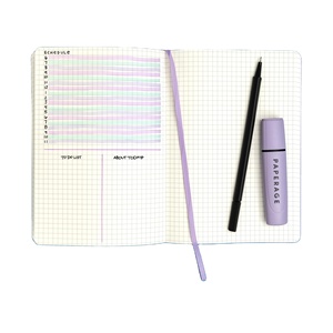 批发定制Logo A5笔记本松紧带笔筒Pu笔记本印刷Logo日记记事本PU皮革笔记本 - Product Image 1
