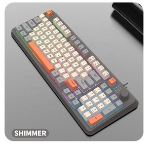 K82 USB kabelgebundene Desktop-Computer-Tastatur dünnschicht-Knöpfe RGB Drei-Farben-Übereinstimmung lumineszierende mechanische Berührung Büro-Spielgebrauch