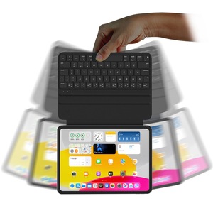 מקלדת מקרה עבור ipad 2022 gen 10 עבור ipad (a16) דור ה-11 עור pu מגנטי אלחוטי אלחוטי גדול מקשים קצר